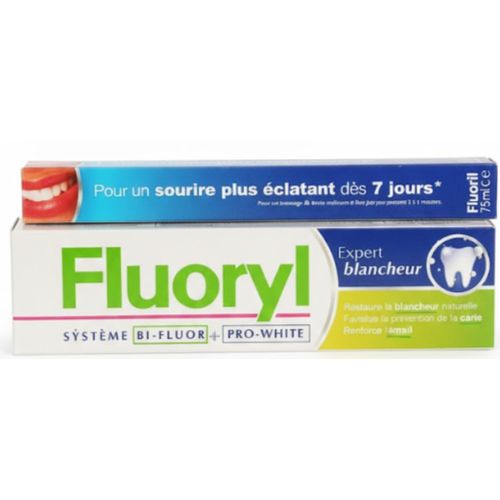 Fluoryl 75ml– Dentifrice Expert Blancheur (Système Bi-Fluor + Pro-White)